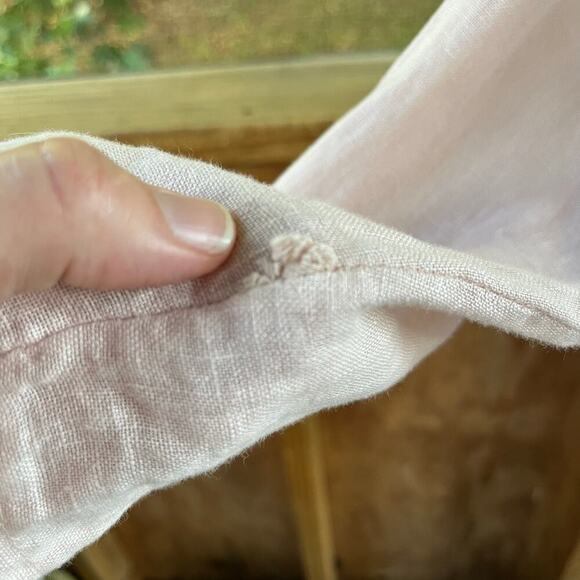 New Collection Women's 100% Linen Light Pink Jacket Size L - Picture 7 of 9